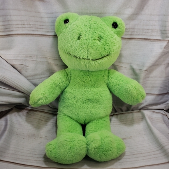Build A Bear Spring Green Frog Plush Stuffed Toy No Tag 18 Inch - Picture 8 of 8